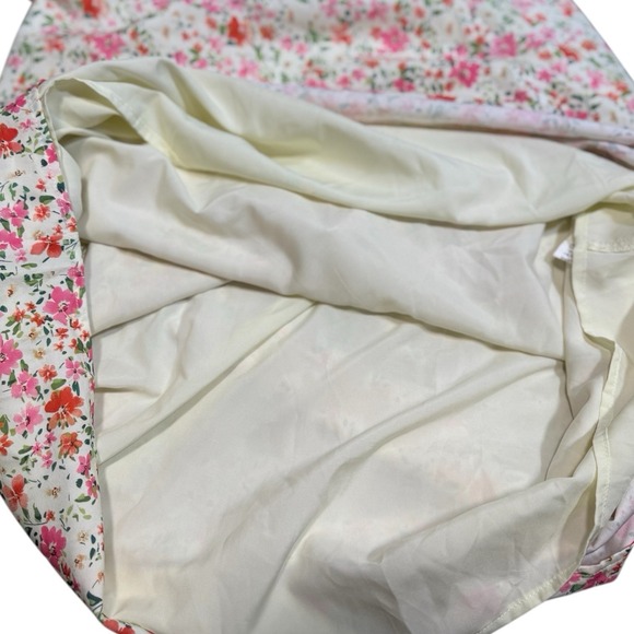 COMMENSE Babydoll Floral Trim Cami Midi Dress in Multicolor Flowers Size XL - Picture 4 of 6